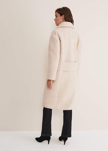 Phase Eight Quinn Textured Cocoon Coats White Australia | AJ3504718